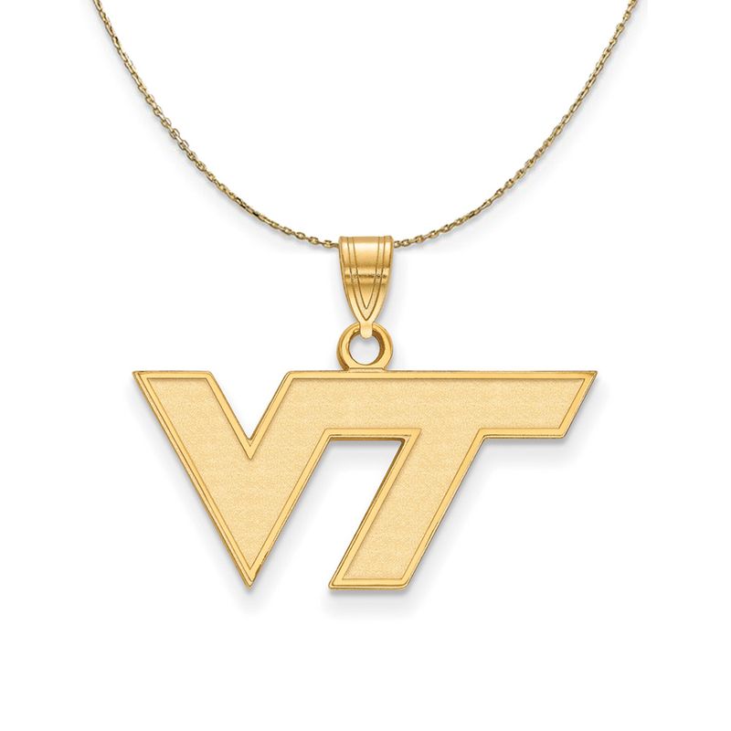 14k Yellow Gold Virginia Tech Small Vt Necklace - 24 Inch 1241$